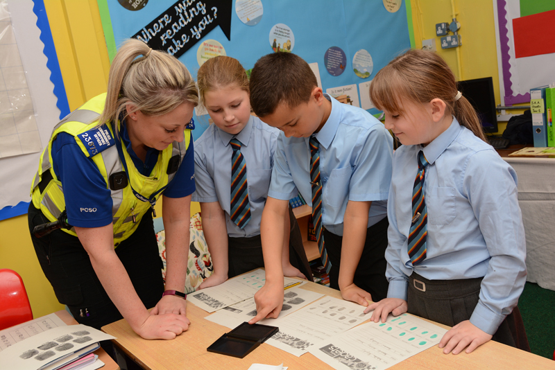 Pupils meeting the Police